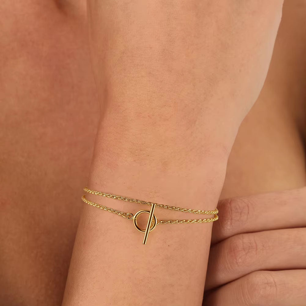 Arc Flow Gold Bracelet - Gloria