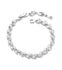 White zircon charm bracelet in gold and silver - Journey