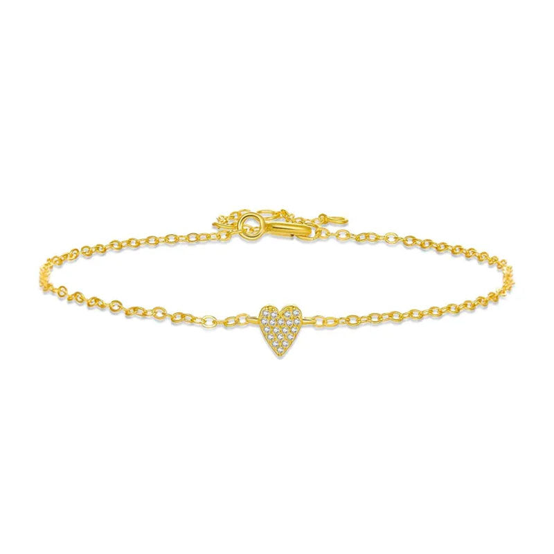 Bracelet Heart Ornament  in gold and silver- Azaria