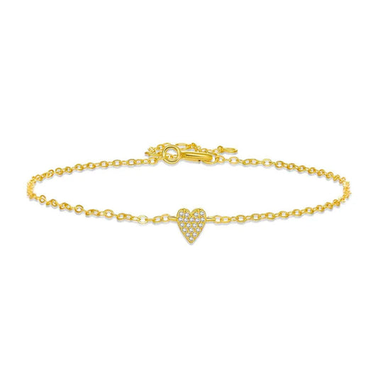 Bracelet Heart Ornament  in gold and silver- Azaria