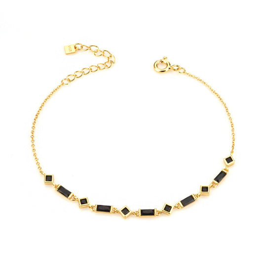 Bracelet Stitching Stone  in gold and silver- Webster