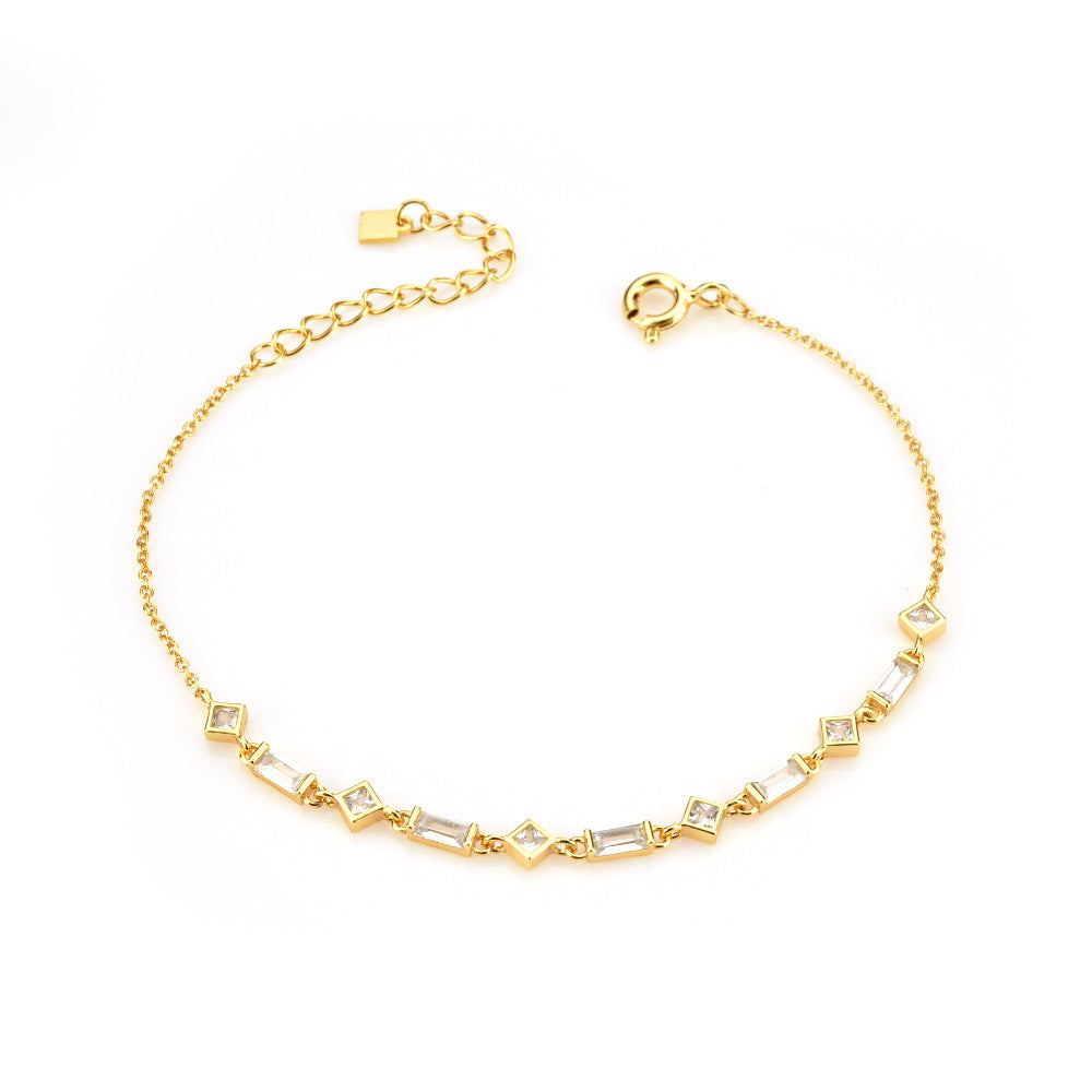 Bracelet Stitching Stone  in gold and silver- Webster