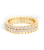 Elegant Ring in gold-plated copper with two rows - Lydia