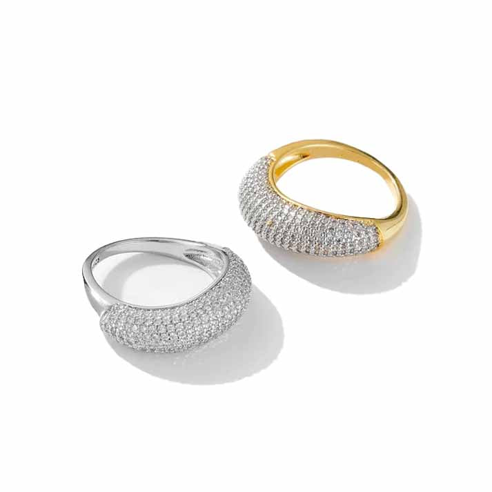 Valkyria Curve rings in gold and silver - Carleigh
