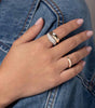 Valkyria Curve rings in gold and silver - Carleigh