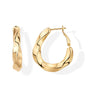 wavy shape and soft texture gold earrings - Margot