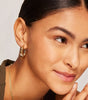 wavy shape and soft texture gold earrings - Margot