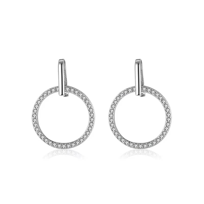 Earrings Hollow Circle s925 Silver  - Mccray
