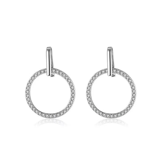 Earrings Hollow Circle s925 Silver  - Mccray