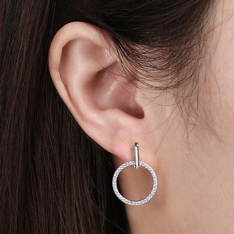 Earrings Hollow Circle s925 Silver  - Mccray