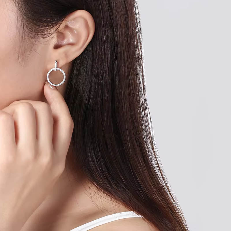 Earrings Hollow Circle s925 Silver  - Mccray