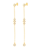 Earrings Line Long Tassel  in gold and silver - Ellis