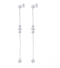 Earrings Line Long Tassel  in gold and silver - Ellis