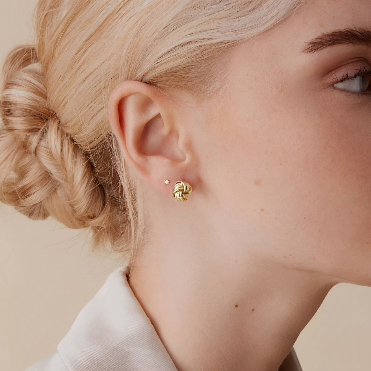 Earrings Little Knots in gold  - Vance