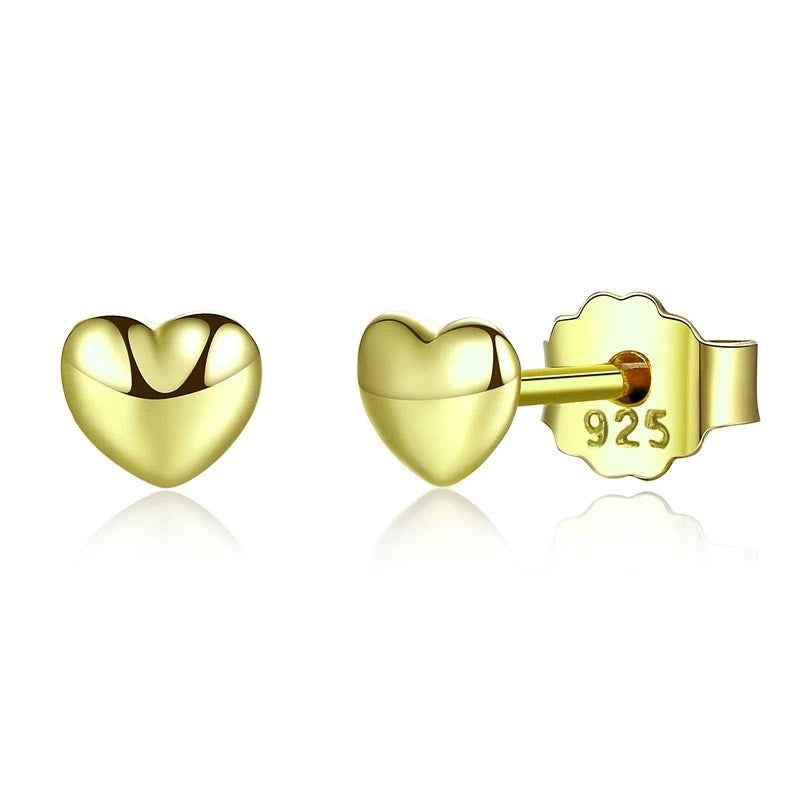 Earrings Mini Lovies i, gold and silver - Luna