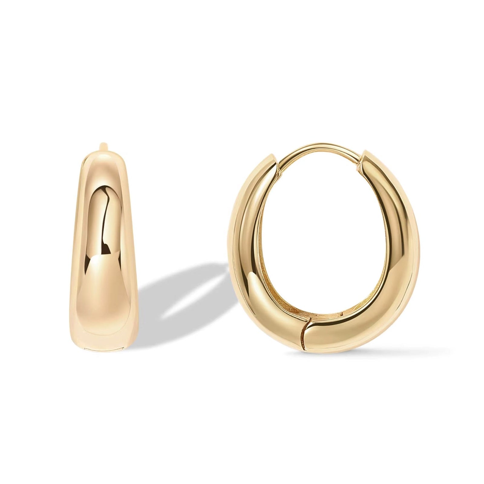 Elegant Round Gold Earrings - Willow
