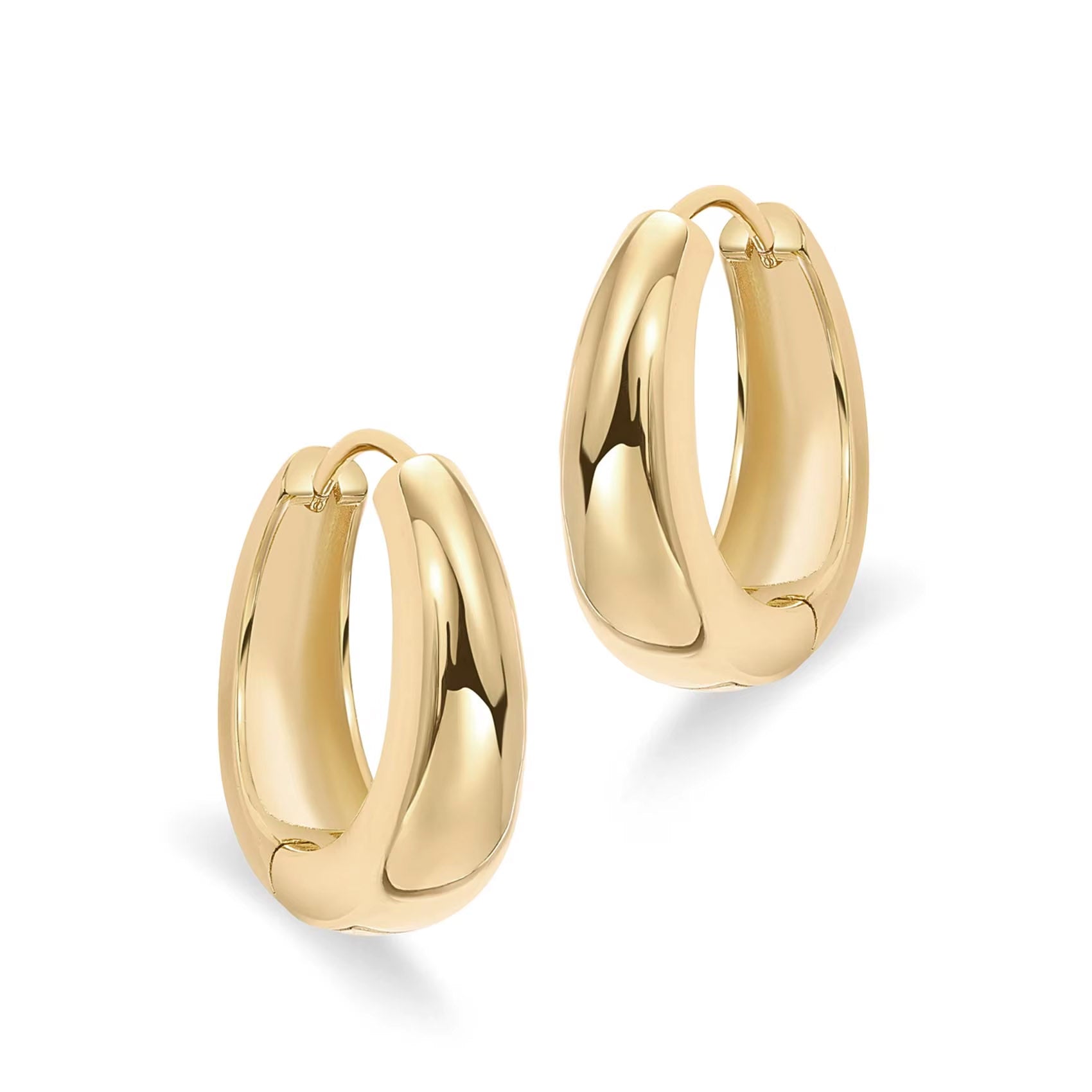 Elegant Round Gold Earrings - Willow