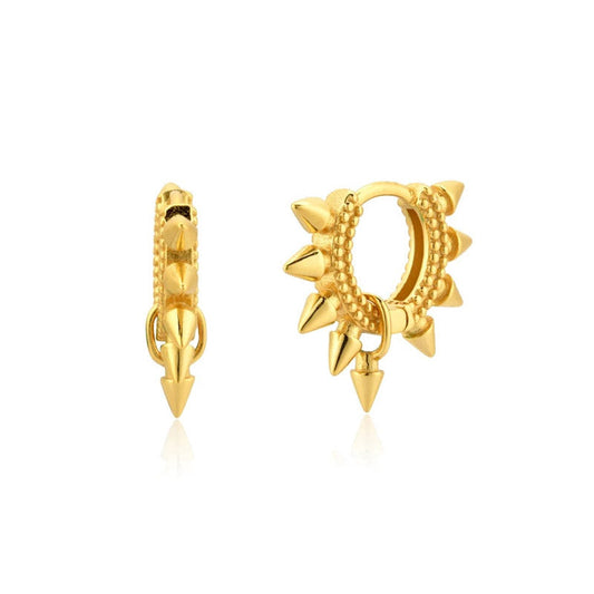 Earrings Rebel Spikes s925 - Rose