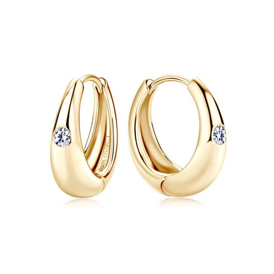 Earrings Sleek Touch in gold and silver - Bell