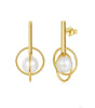 Earrings Solo Pearl in gold - Hollie