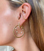 Earrings Stitching Diamond  in gold and silver - Monroe