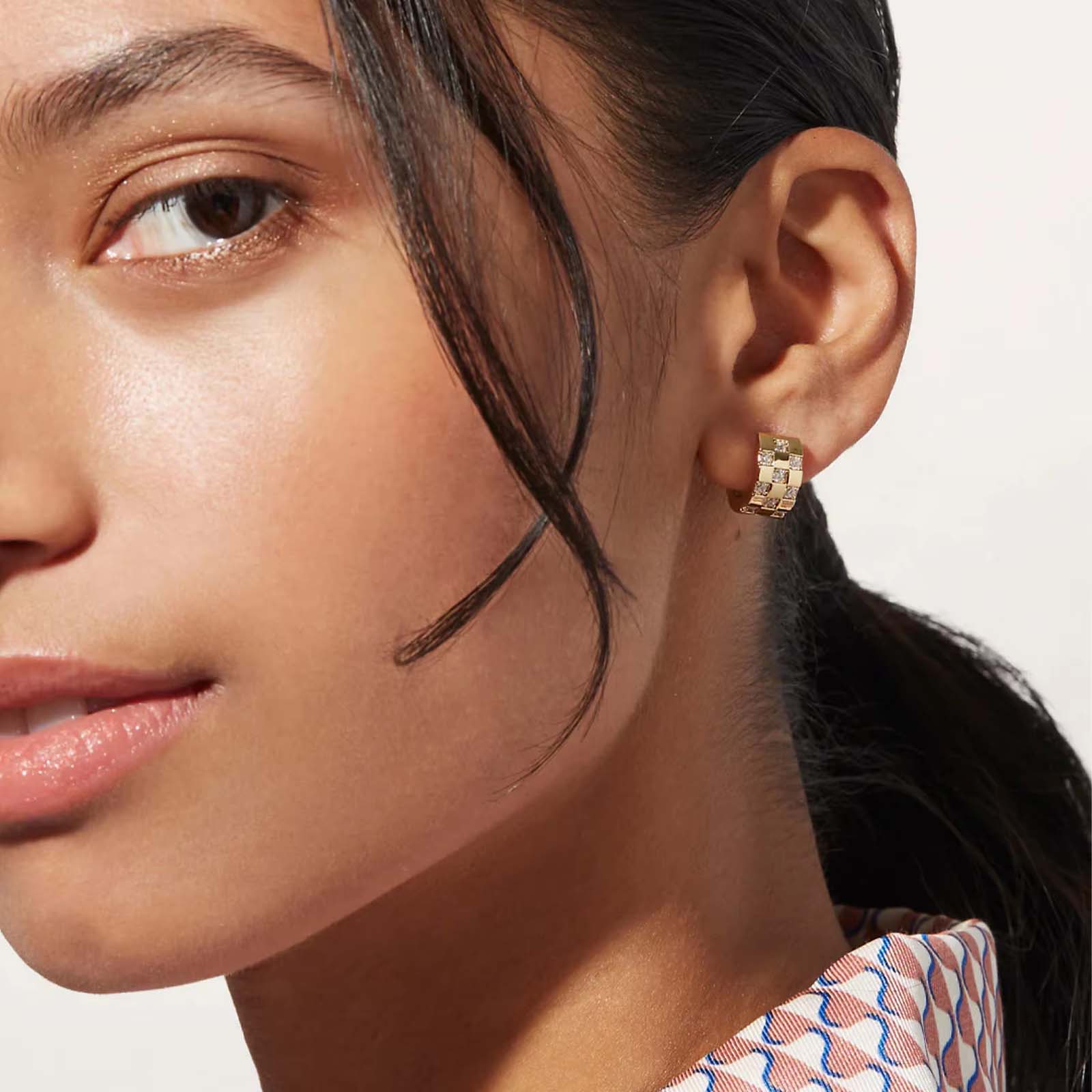 Earrings Trendy Ovals in gold - Millie