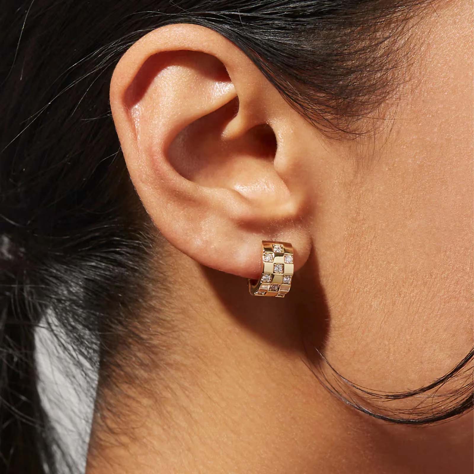 Earrings Trendy Ovals in gold - Millie