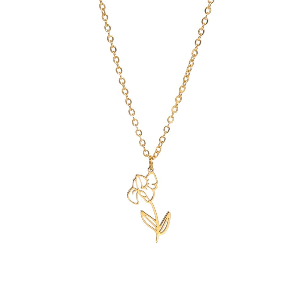 Flower Necklace Minimalist - Brinley