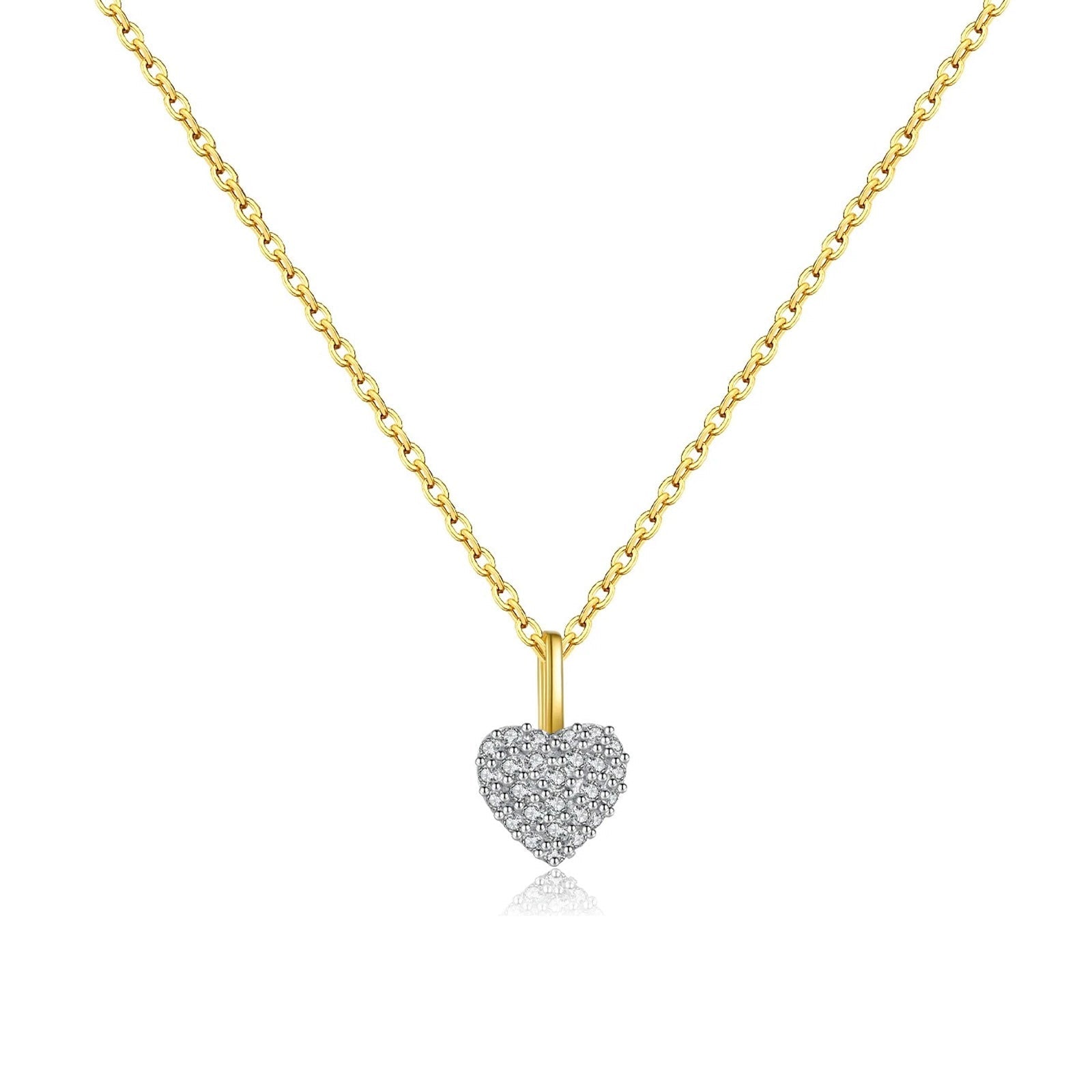 Necklace Brilliant Emblem  in gold and silver -  Malva