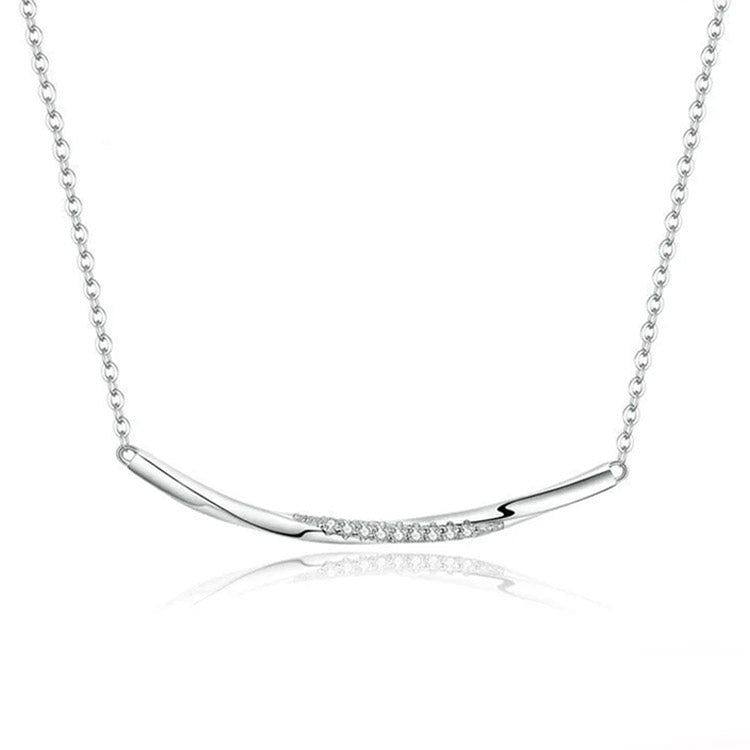 Necklace Crystal Sweep s925 Silver- Lacey