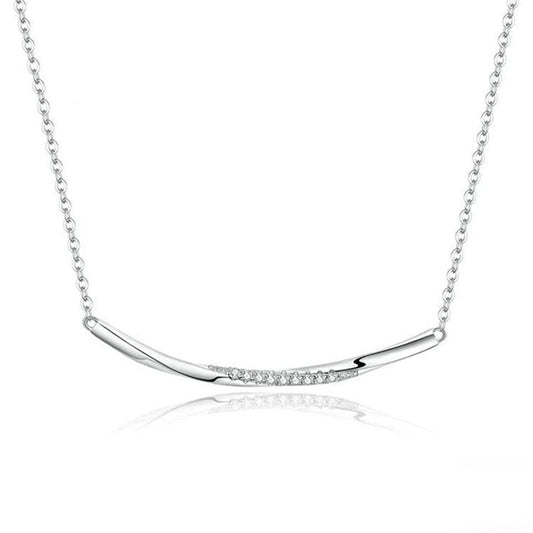 Necklace Crystal Sweep s925 Silver- Lacey