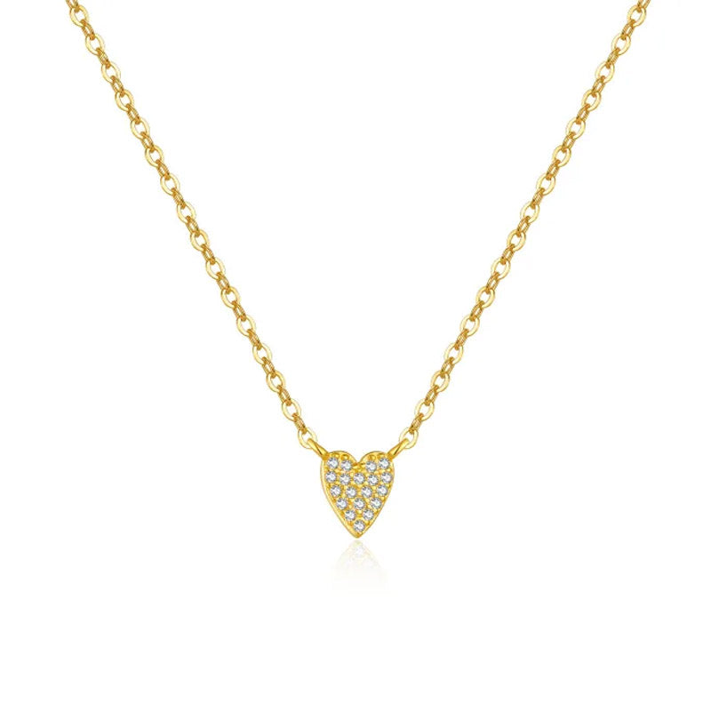 Necklace Heart Ornament in gold and silver - Jamie