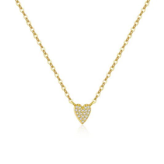 Necklace Heart Ornament in gold and silver - Jamie