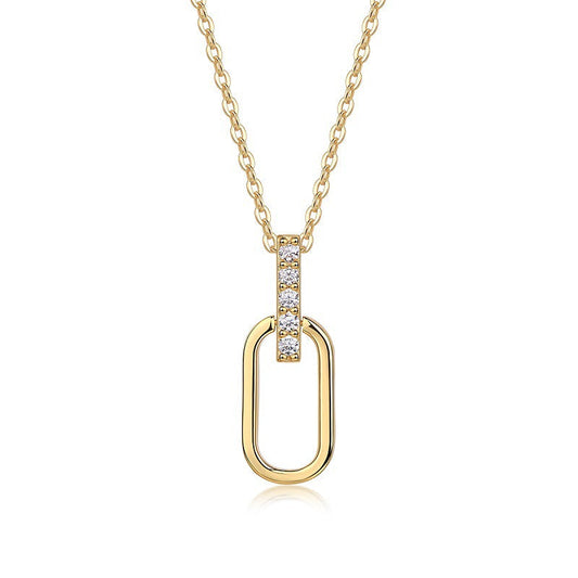 Necklace Lustrous Rectangle  in gold - Garcia