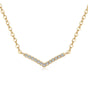 V-shaped pendant Necklace in gold and silver - Sharpline