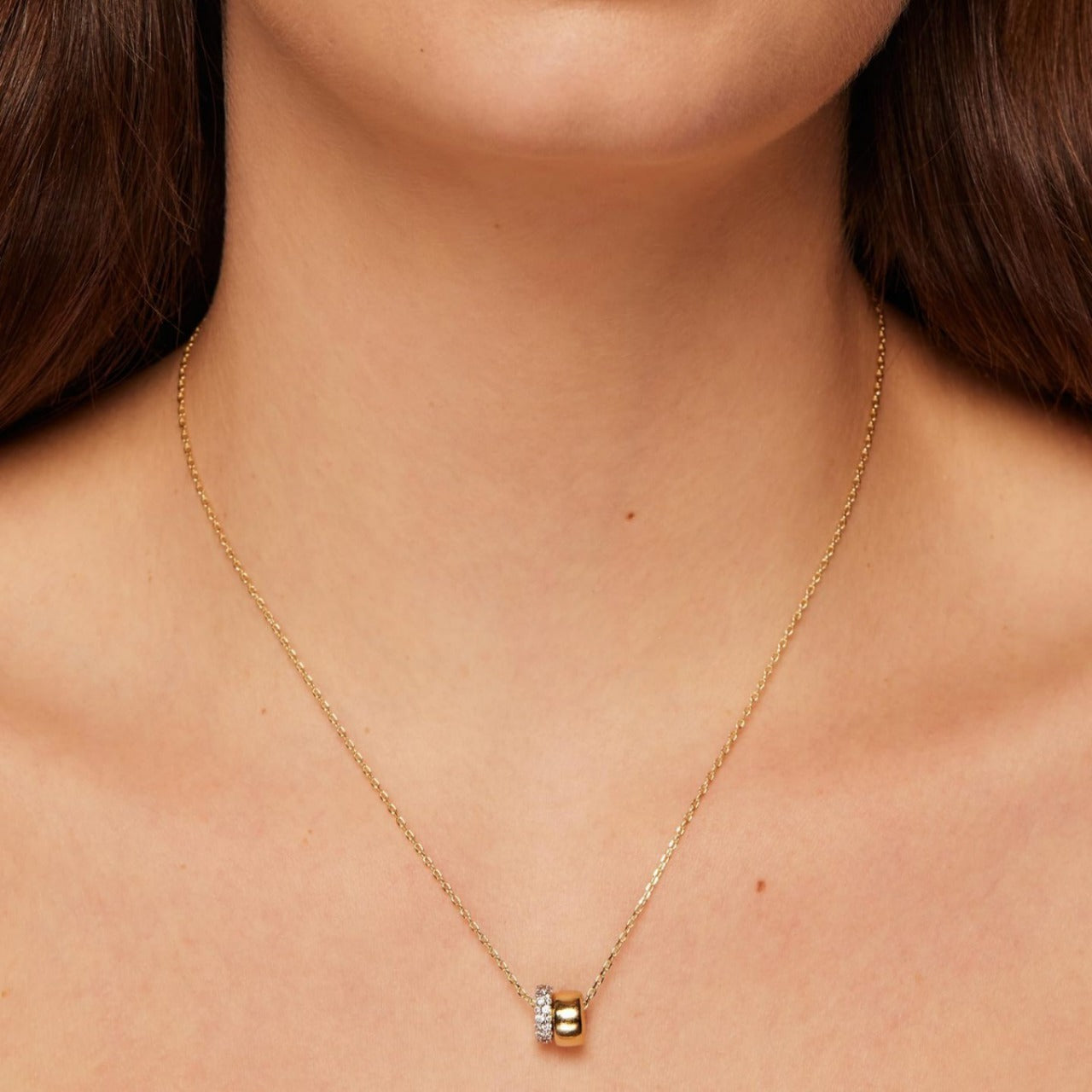 Elegant two pendant Necklace - Velmira