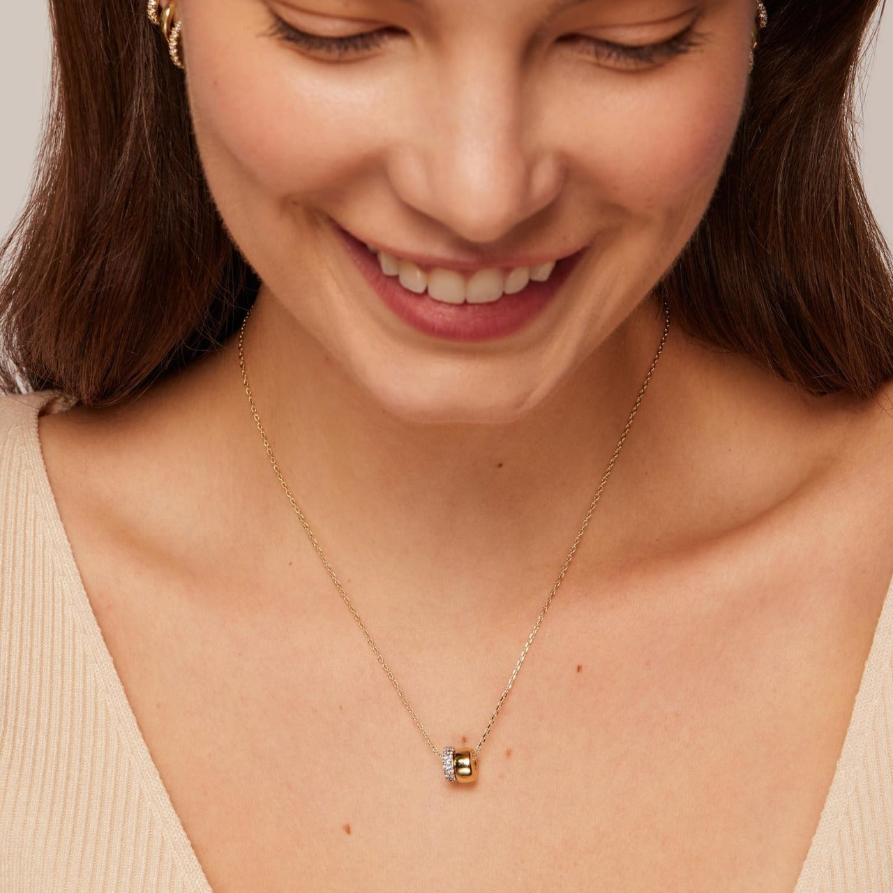 Elegant two pendant Necklace - Velmira
