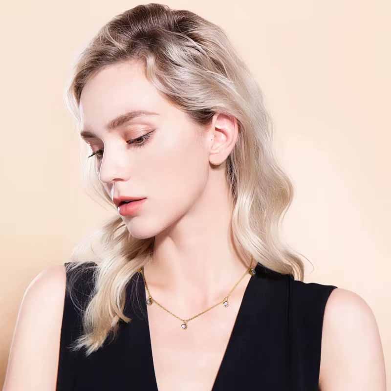 Pixie Pebbles necklace  in gold and silver - Litta