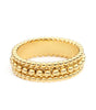 Vintage-inspired ring with double rows of ball structure - Lyla