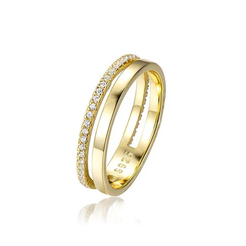 Ring Dotted Diamond  in gold and silver- Rees