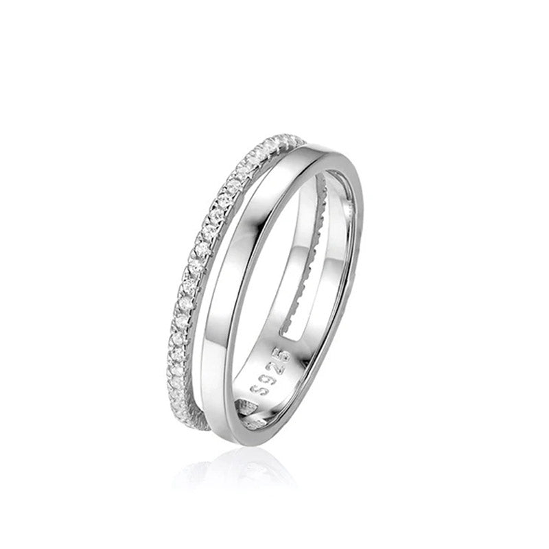 Ring Dotted Diamond  in gold and silver- Rees