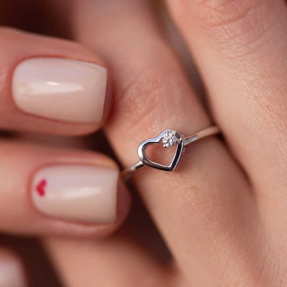 Ring Heartbeat  in gold and silver - Pearce