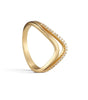 Ring Classic V-shape  in gold and silver - Emerson