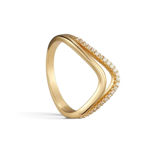 Ring Classic V-shape  in gold and silver - Emerson