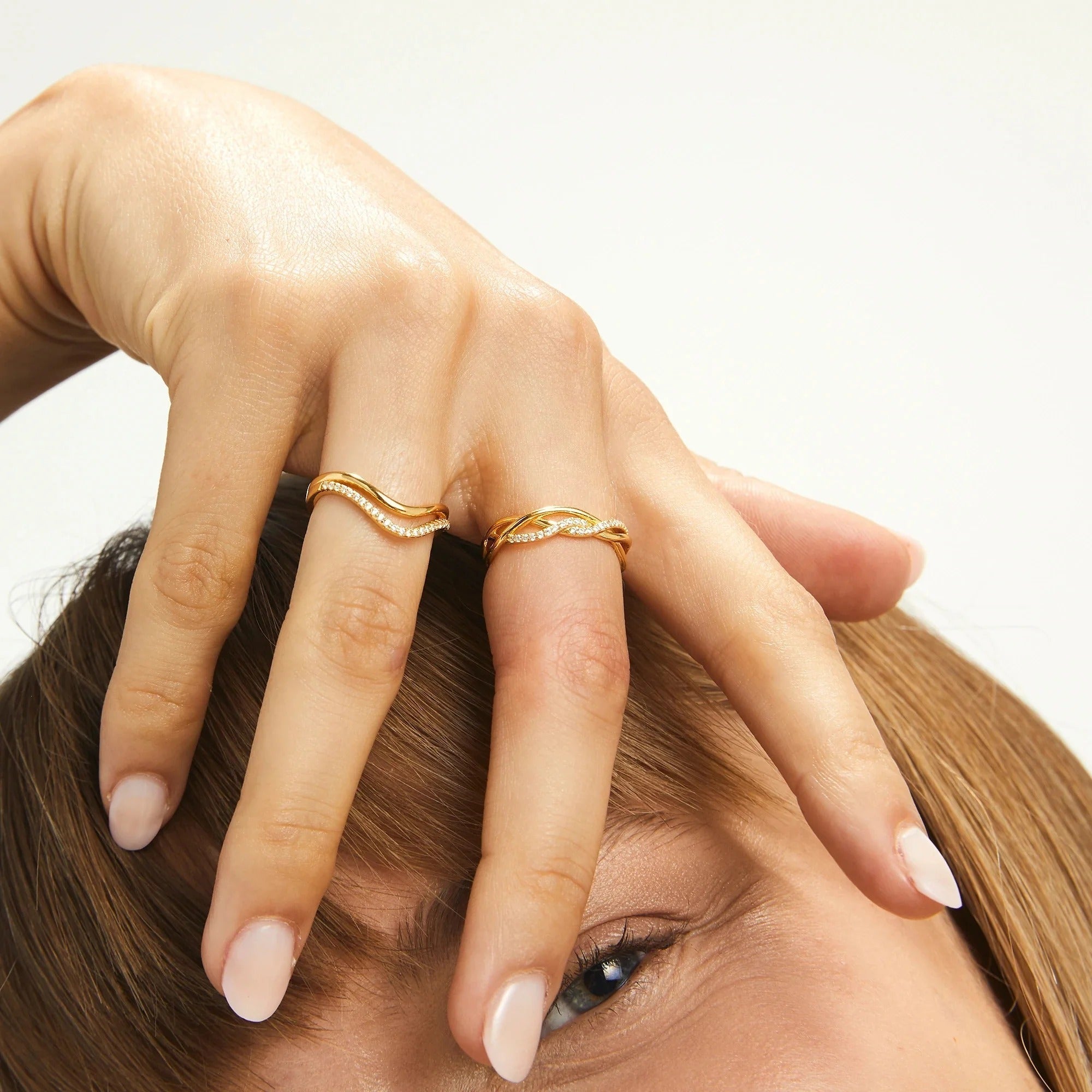 Ring Classic V-shape  in gold and silver - Emerson