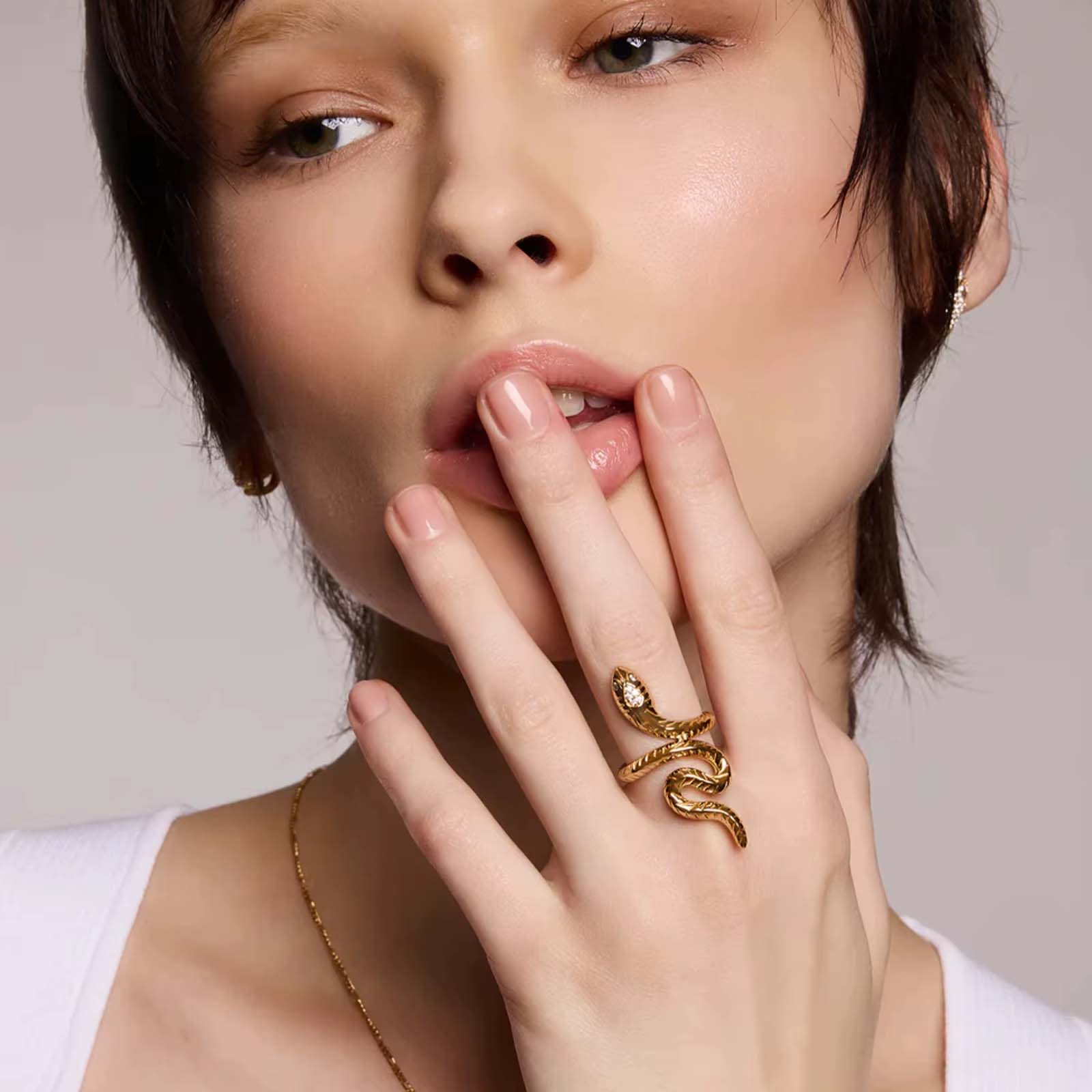 Ring Serpent  in gold and silver - Barnes