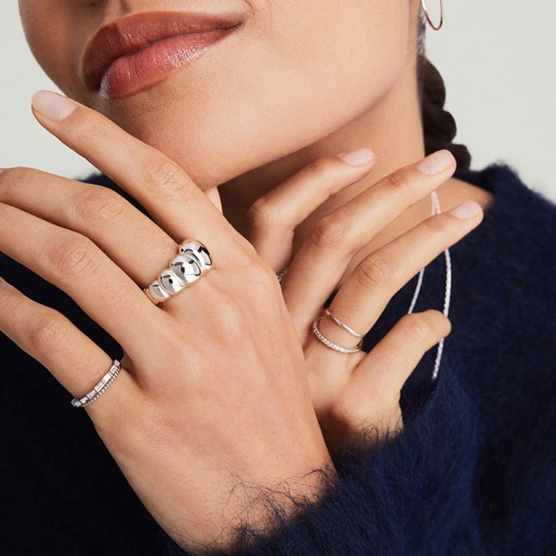 Ring Wave Crest in gold and silver - Miah