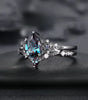 Luxury black cubic zirconia ring - Nunilo