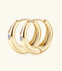 Earrings Sleek Touch in gold and silver - Bell