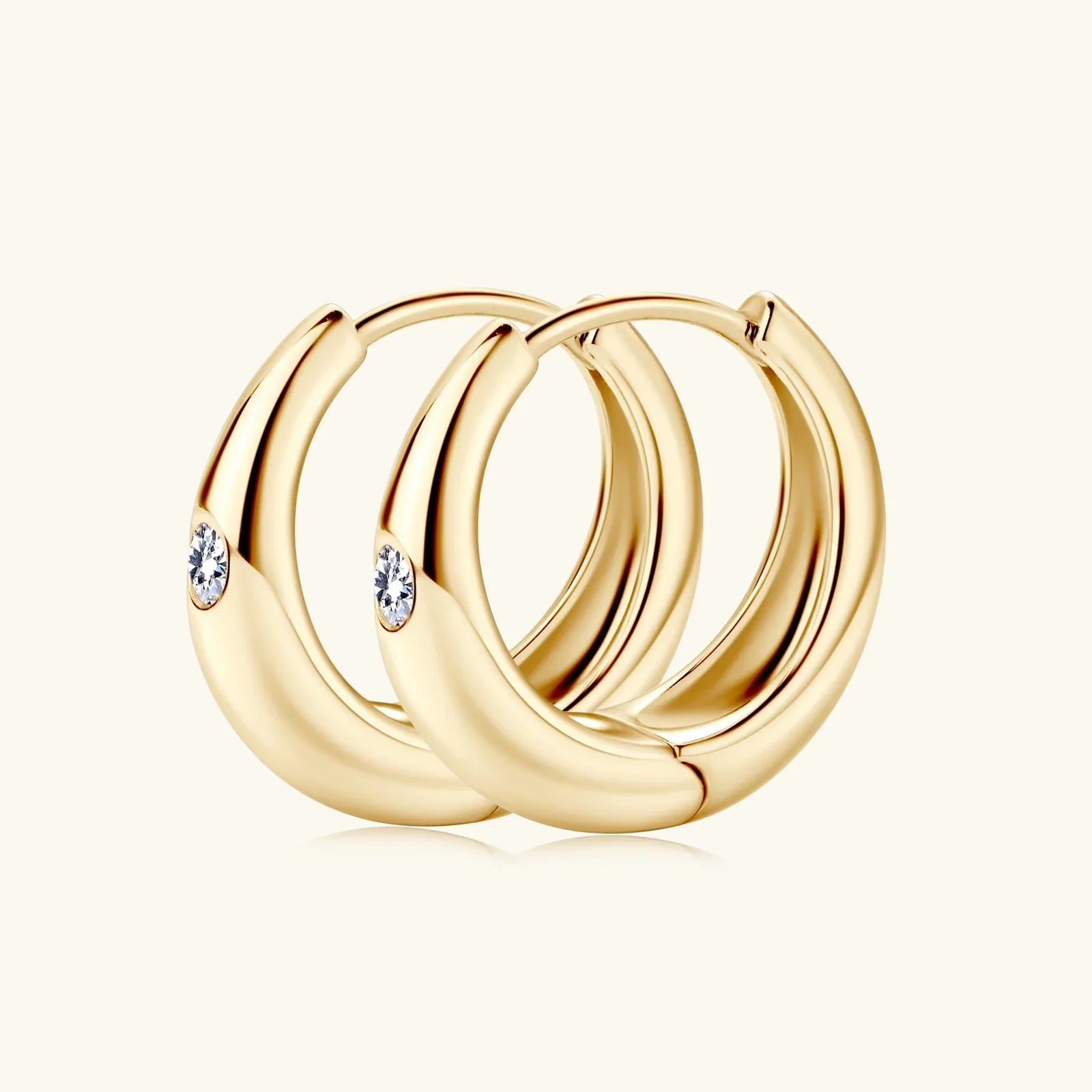 Earrings Sleek Touch in gold and silver - Bell